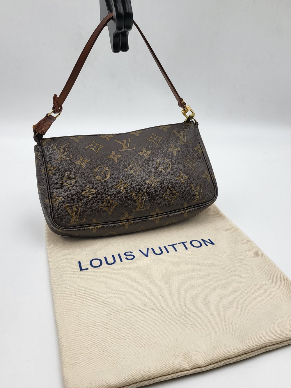 Louis Vuitton Monogram Pochette Accessoires Shoulder Bag, Authentic France 2003.